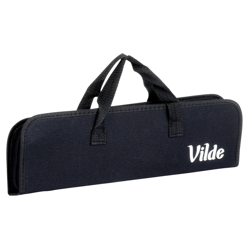 10 essential grilling tools in bag, stainless steel