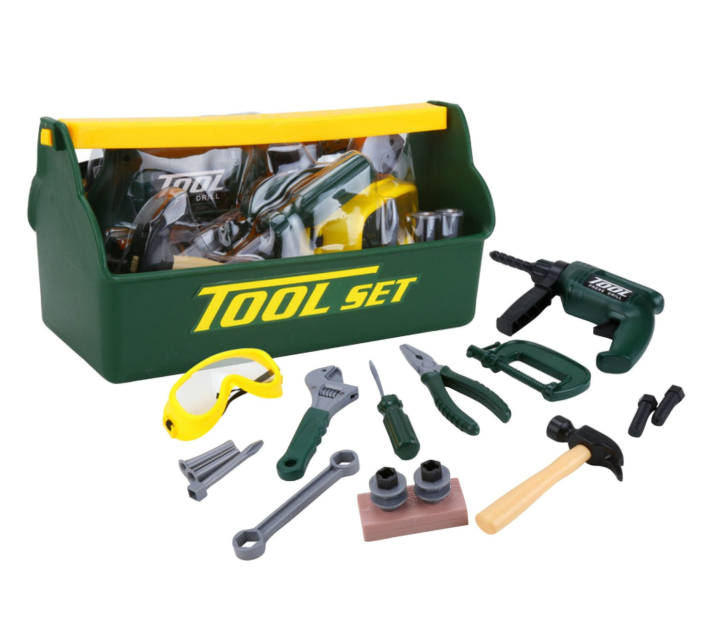 Kids Tool Set, 22 Pcs, Drill, Hammer, Safety Goggles