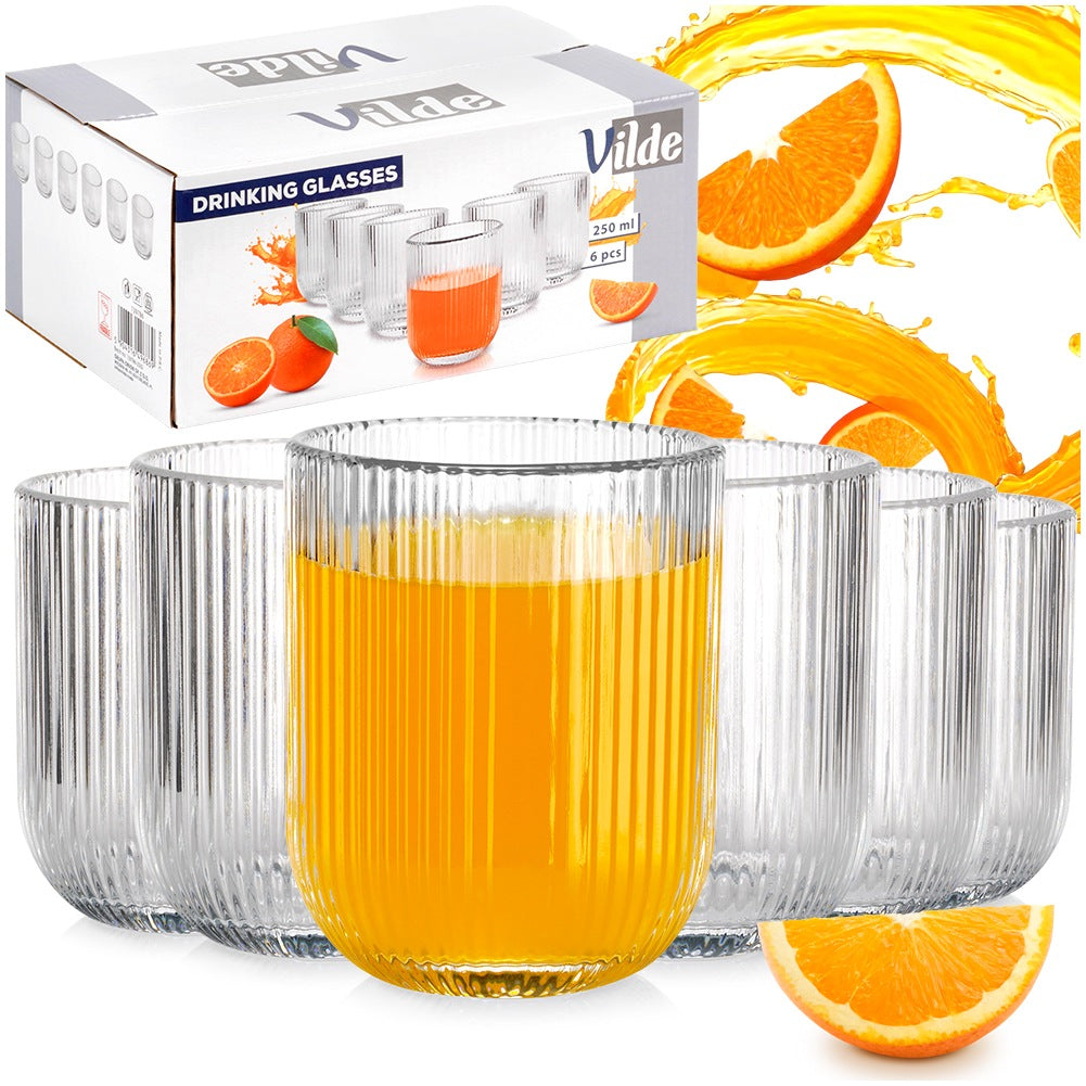 250 ml Glasses, Set of 6