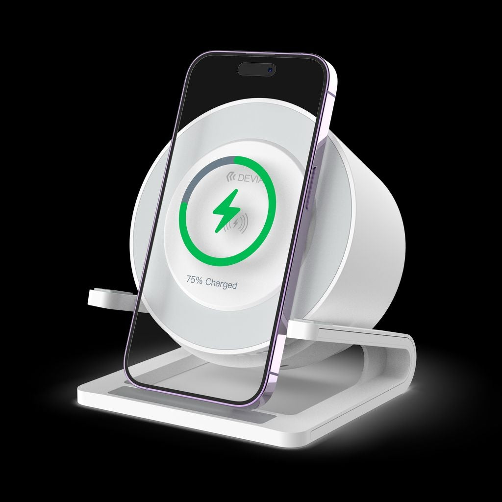 3-in-1 Wireless Fast Charger with Speaker + Night Light, 15W