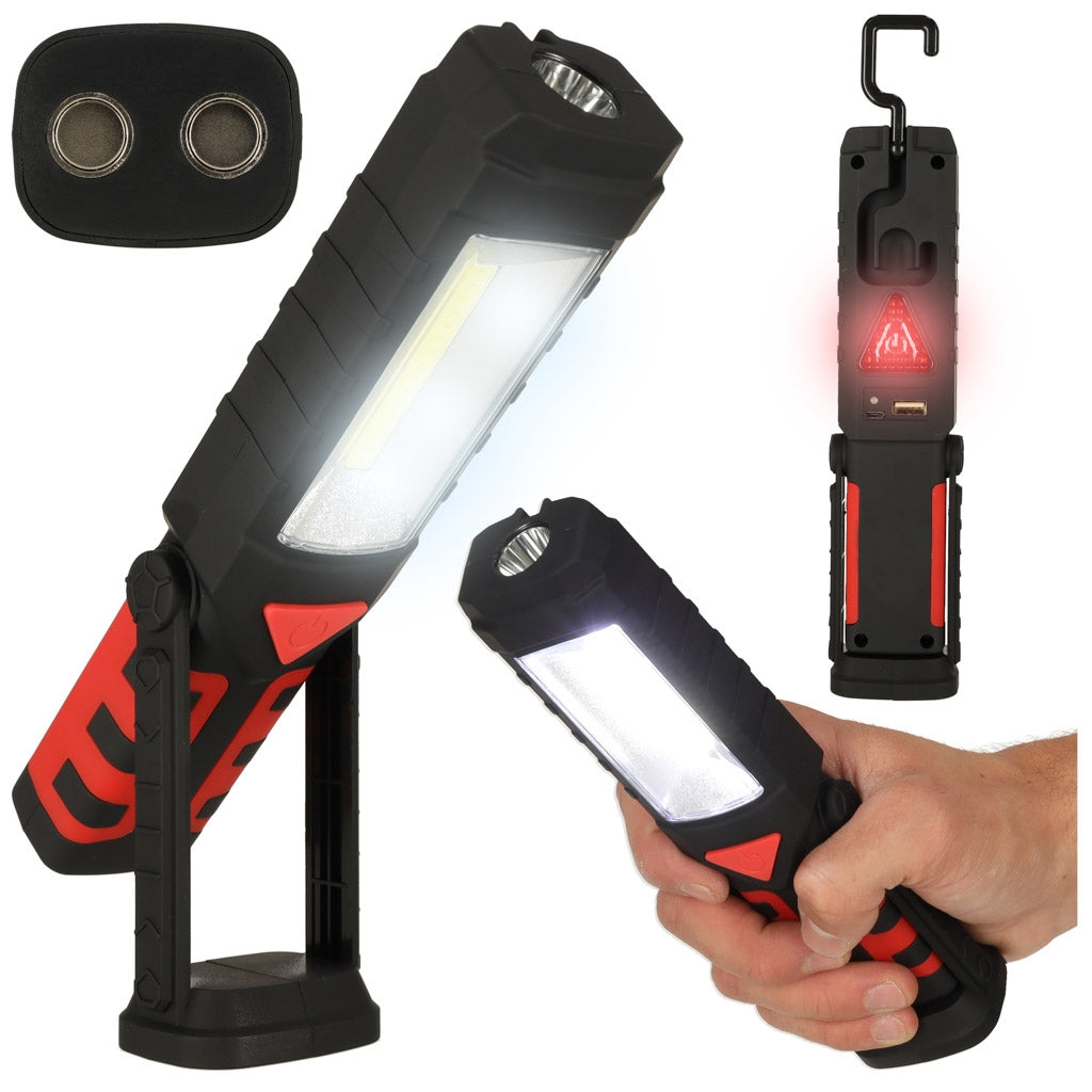3-in-1 workshop torch USB COB magnet rechargeable 1200 mAh 200 lm