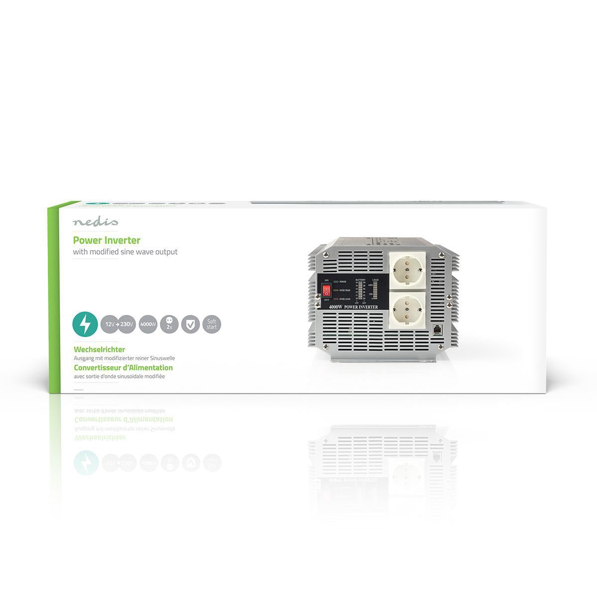4000W Modified Sine Wave Power Inverter, 12V to 230V AC