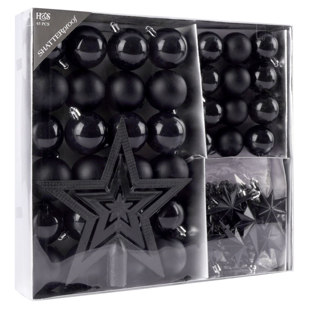 45-piece Set of Decorative Christmas Tree Balls