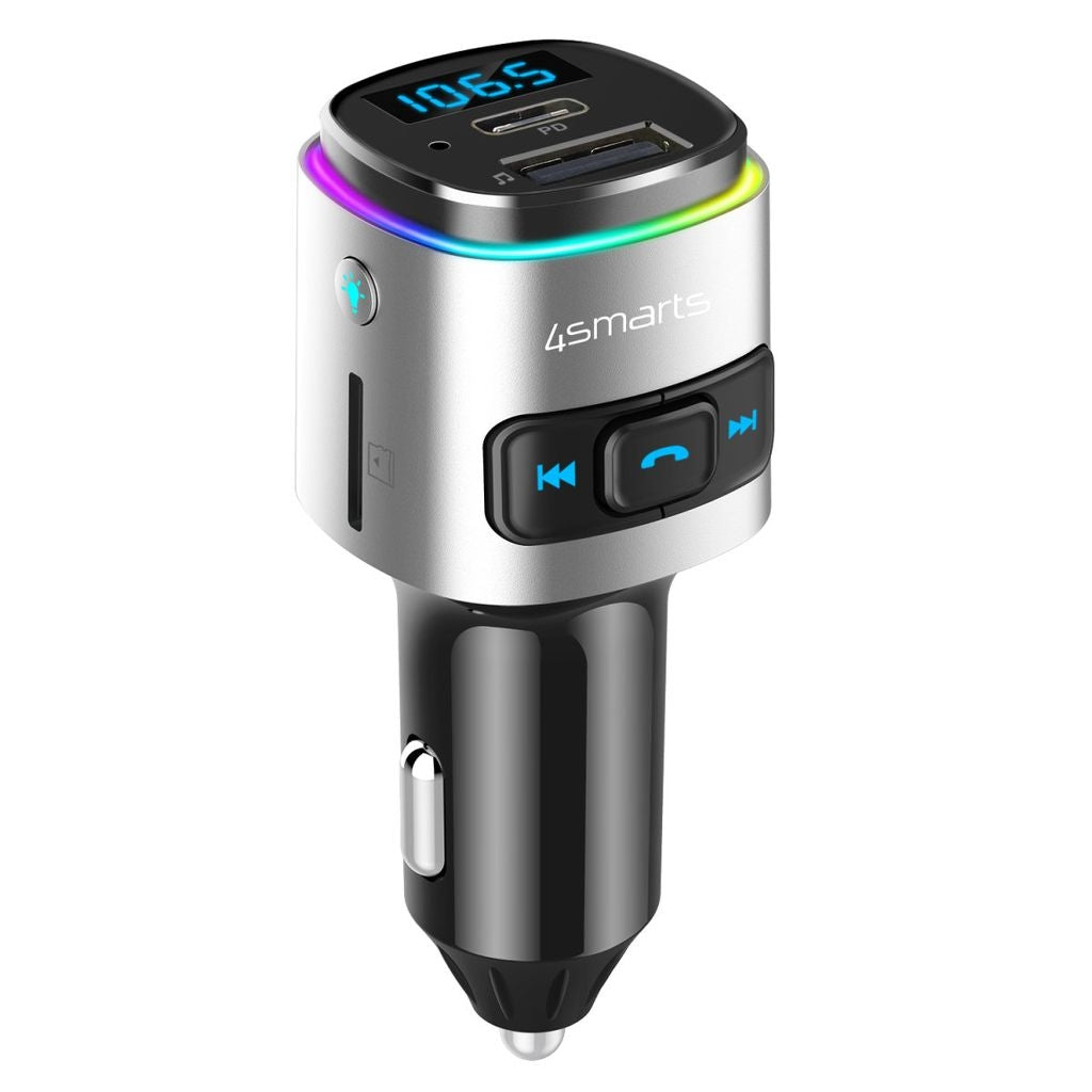 4Smarts Bluetooth FM Transmitter with Car Charger/Hands-free/Multimedia-In