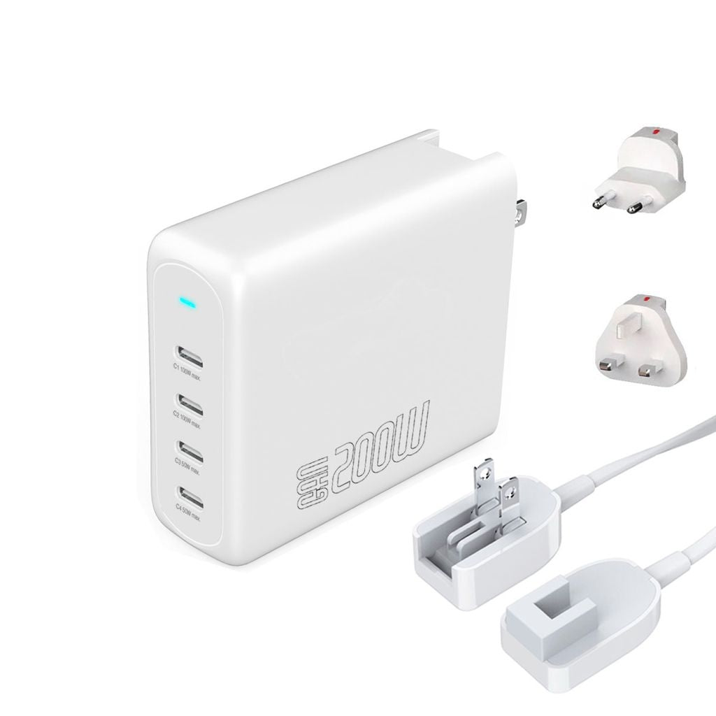 4Smarts Charger GaN Flex Pro, 200W, 4x USB-C ports - White