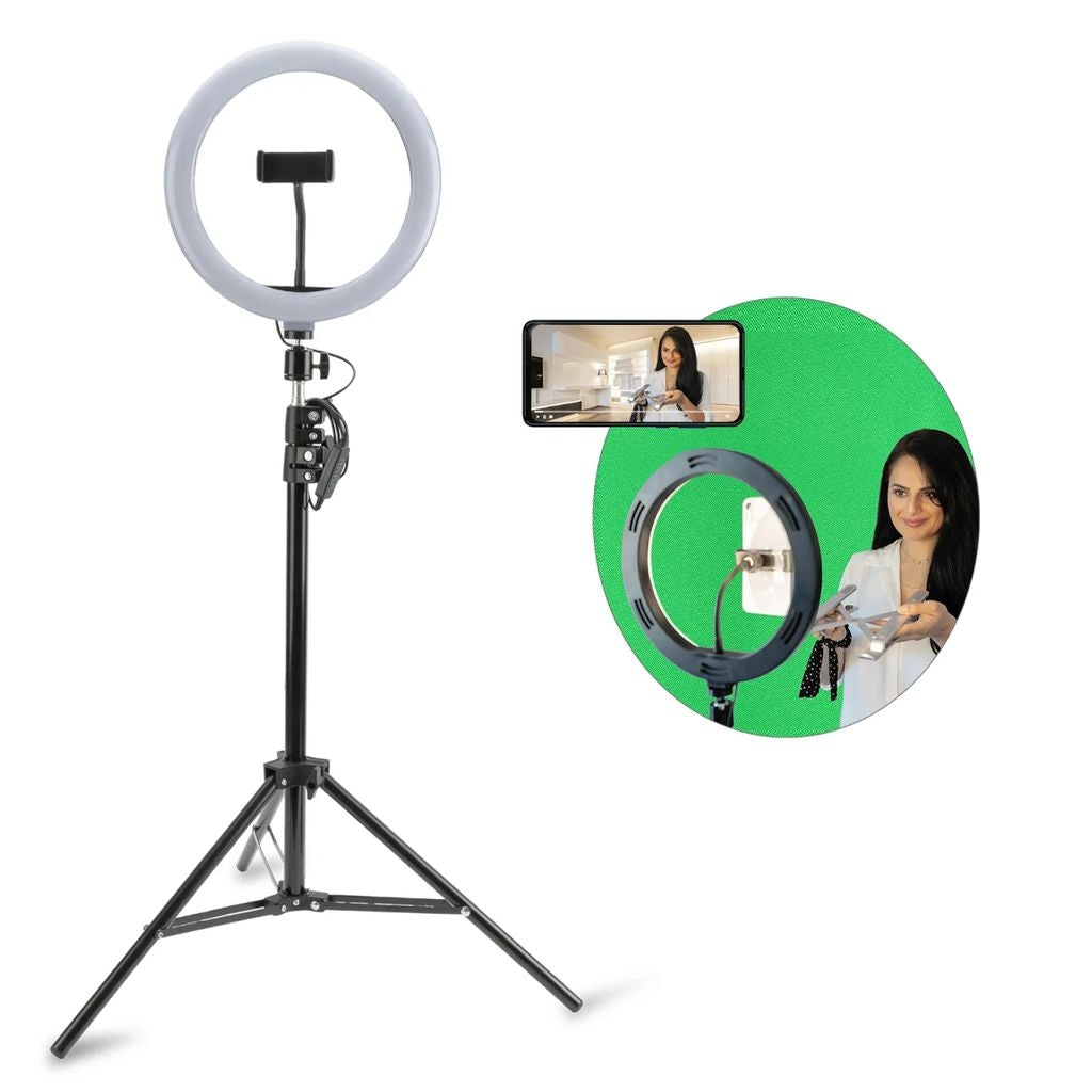4smarts LoomiPod XL Stand Selfie Ring Light LED & Green Screen