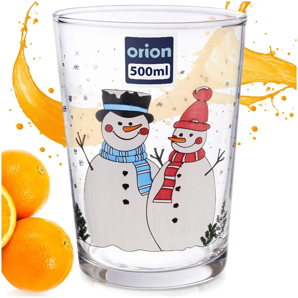500 ml Winter Motif Glass – Dishwasher & Microwave Safe