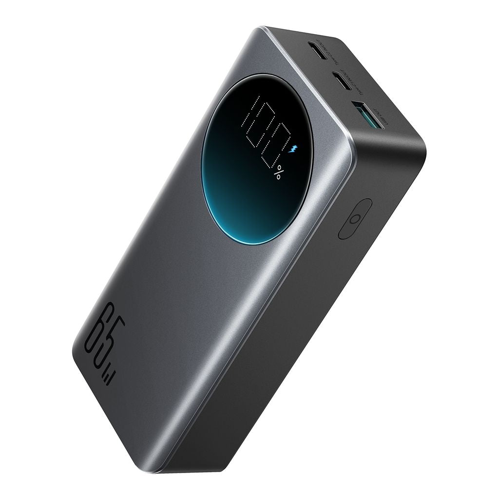 65W 30000mAh Fast Charging Powerbank LED Display PD QC for Phone and Laptop - Black