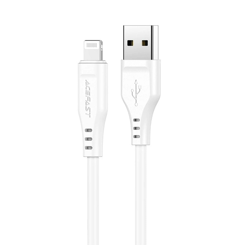 Acefast USB-A to Lightning MFI cable 2.4A, 1.2m - white