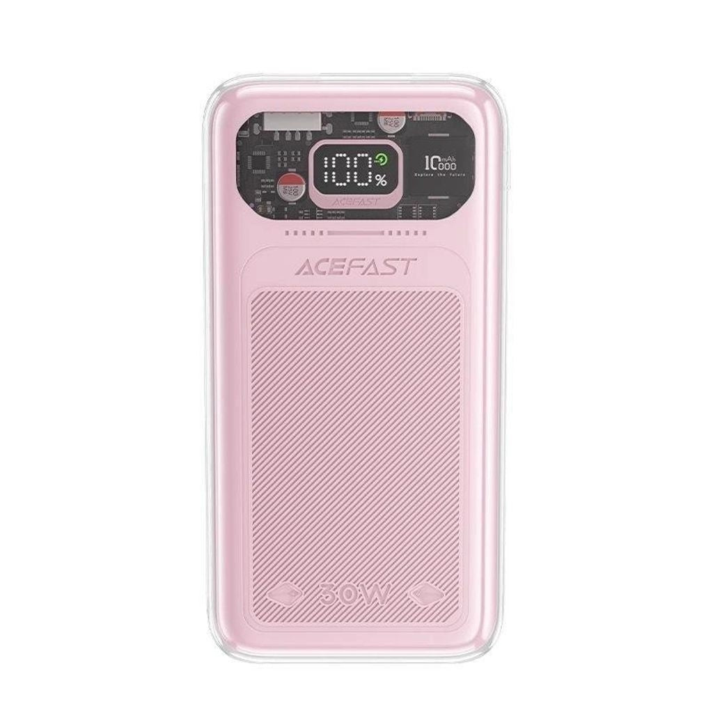 Acefast power bank 10000mAh fast charge 30W Sparkling Series - Pink