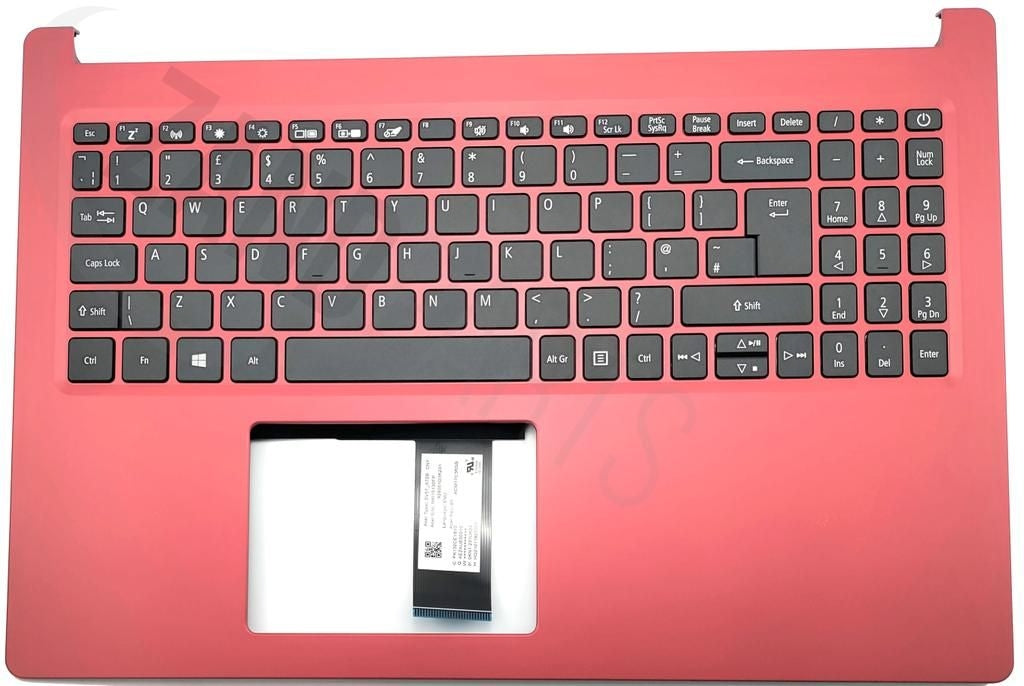 Acer A315-22 Keyboard (UK-English) UMA & Upper Cover (Red)