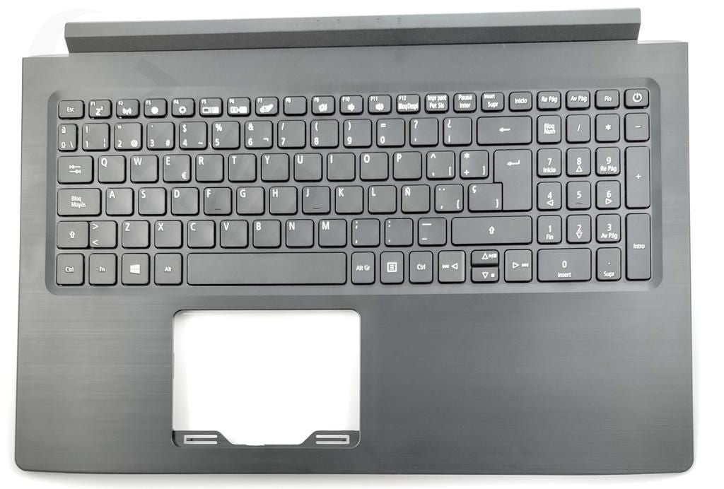 Acer A315-53(G) Keyboard (Spanish) & Upper Cover (Black)
