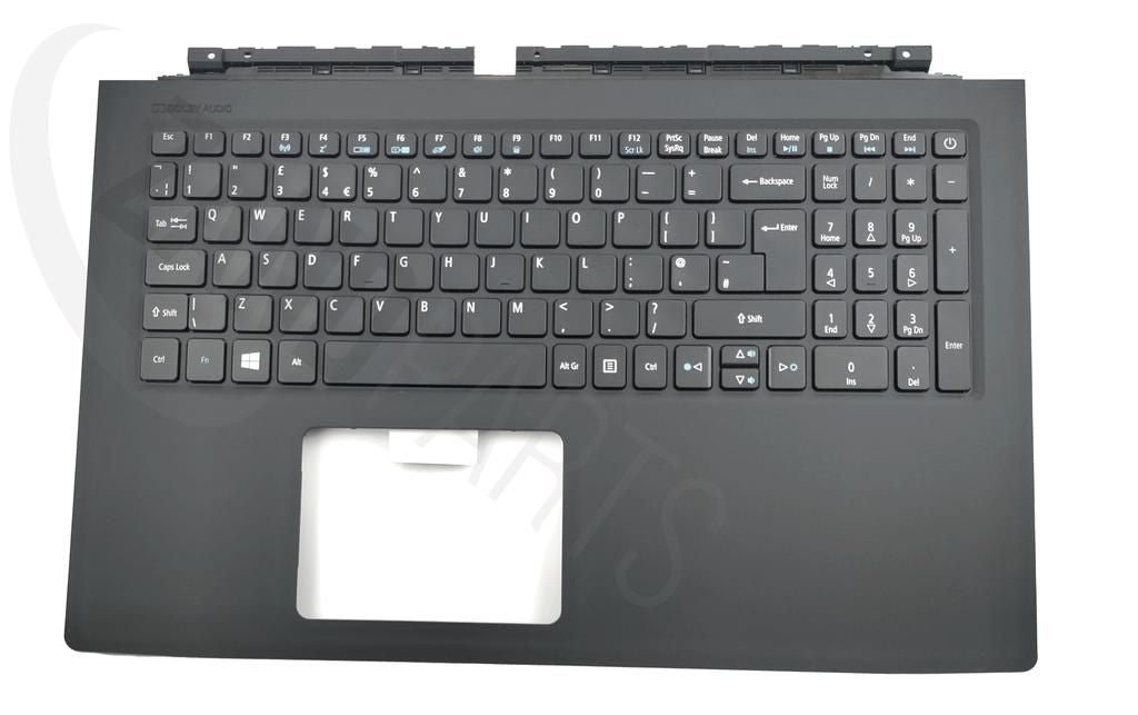 Acer N7-592G Keyboard (UK-English) Black & Upper Cover (Black) (With Light Bar)
