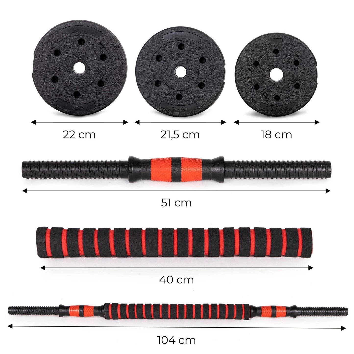 Adjustable dumbbells 2x 20kg barbell set 40kg bar