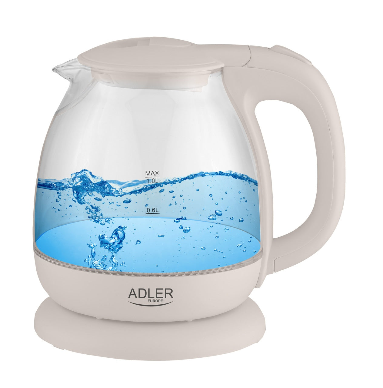 Adler AD 1283C Transparent LED glass electric kettle 1.0L 1100 W