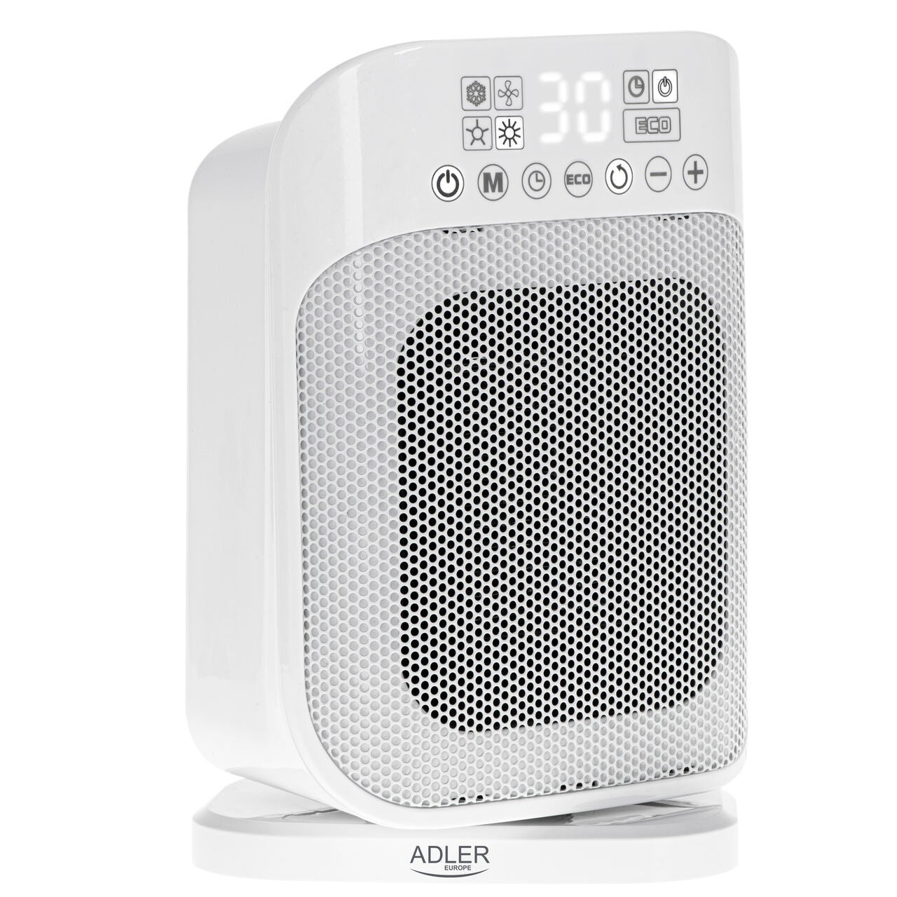 Adler AD 7727 Ceramic heater LED fan heater with remote control <51dB 1500W