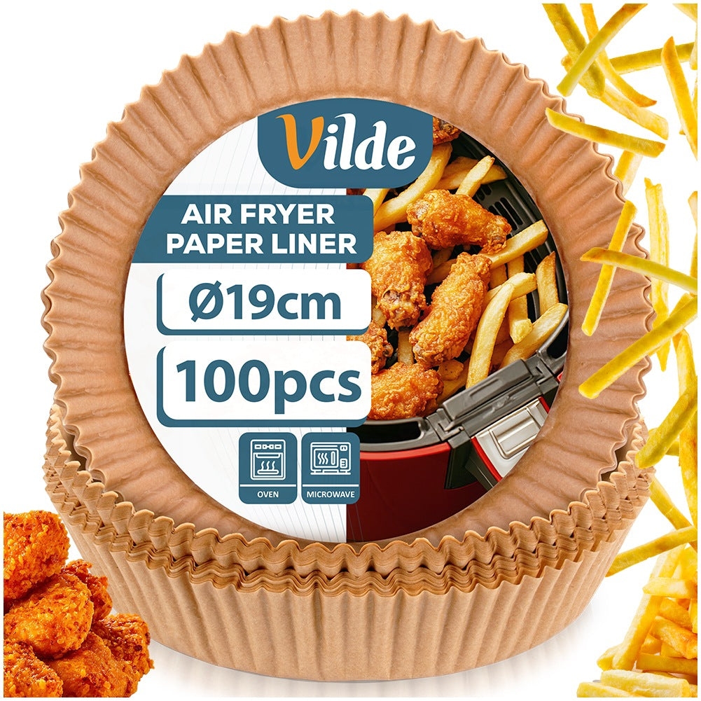 Air Fryer Paper Liners, Round, 19 cm, 100 Pack