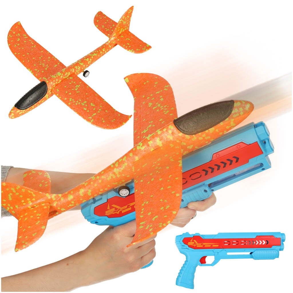 Aircraft launcher pistol automatic blue