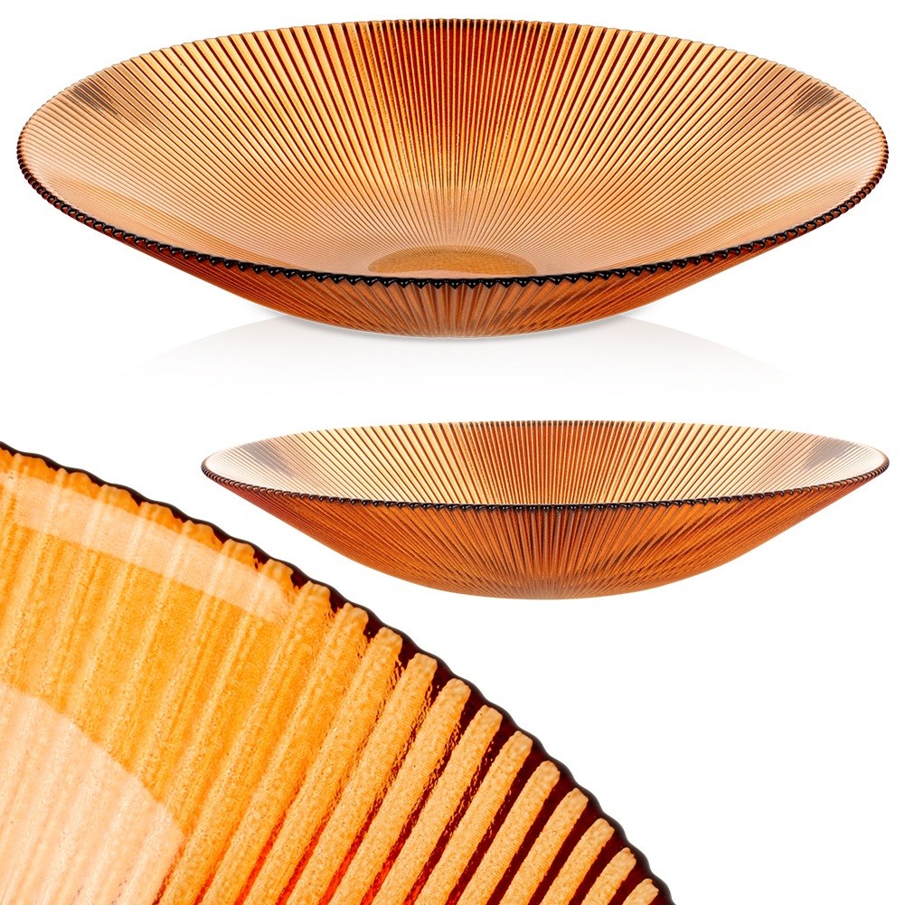 Amber glass bowl 30 cm, 1.5 l