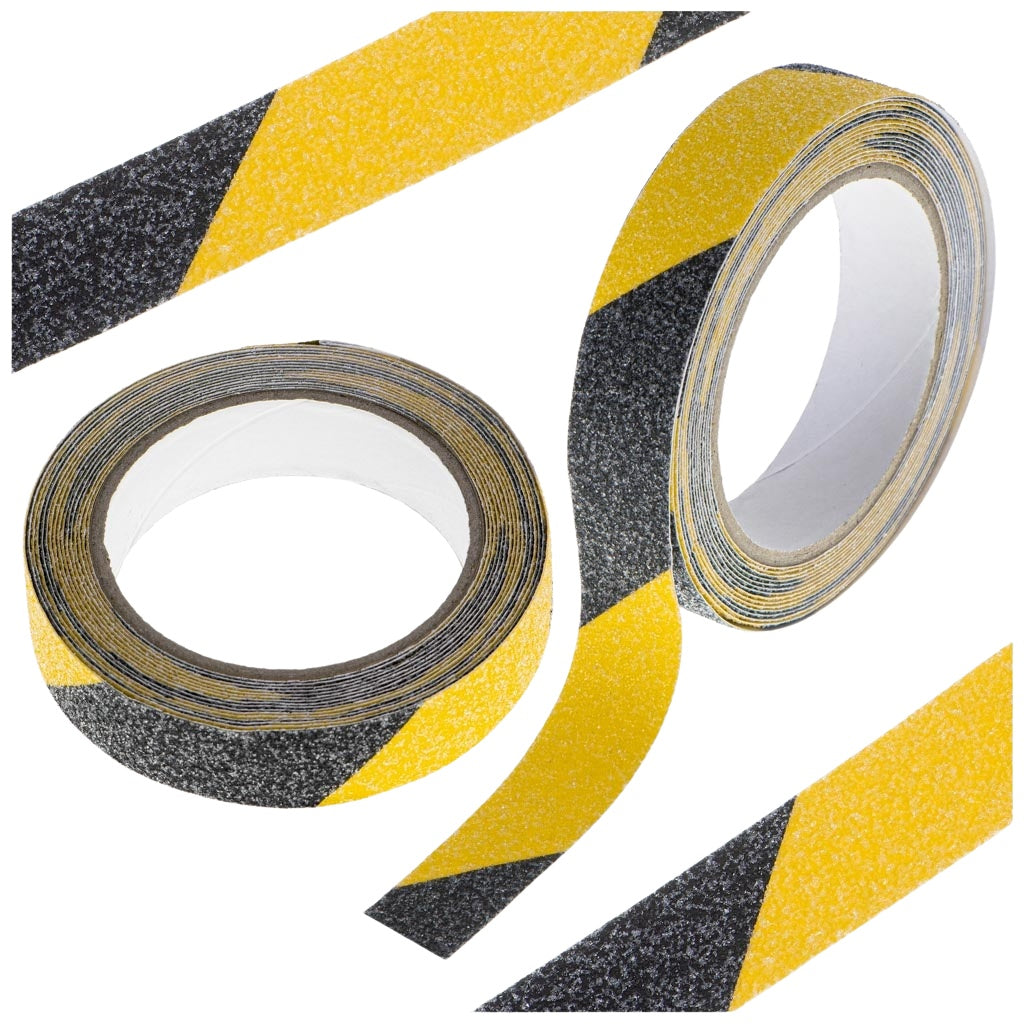 Anti-slip protective tape 2.5cmx5m black/yellow