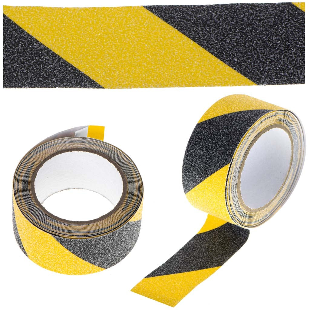 Anti-slip protective tape 5cmx5m black/yellow