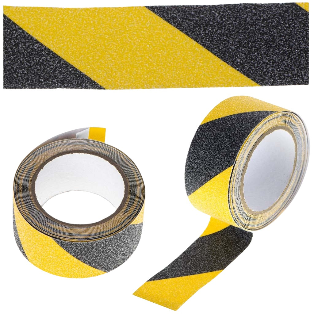 Anti-slip protective tape 5cmx5m black/yellow