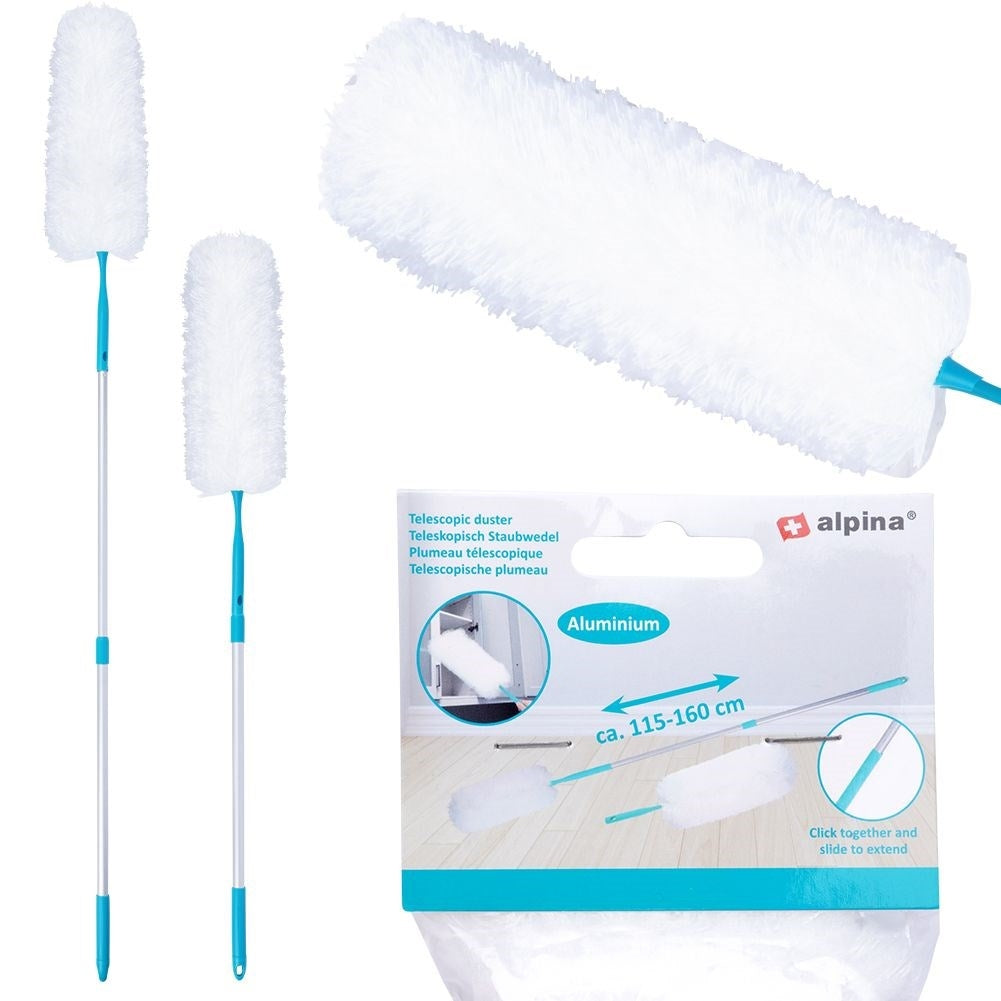 Antistatic telescopic handle dust brush for hard to reach places