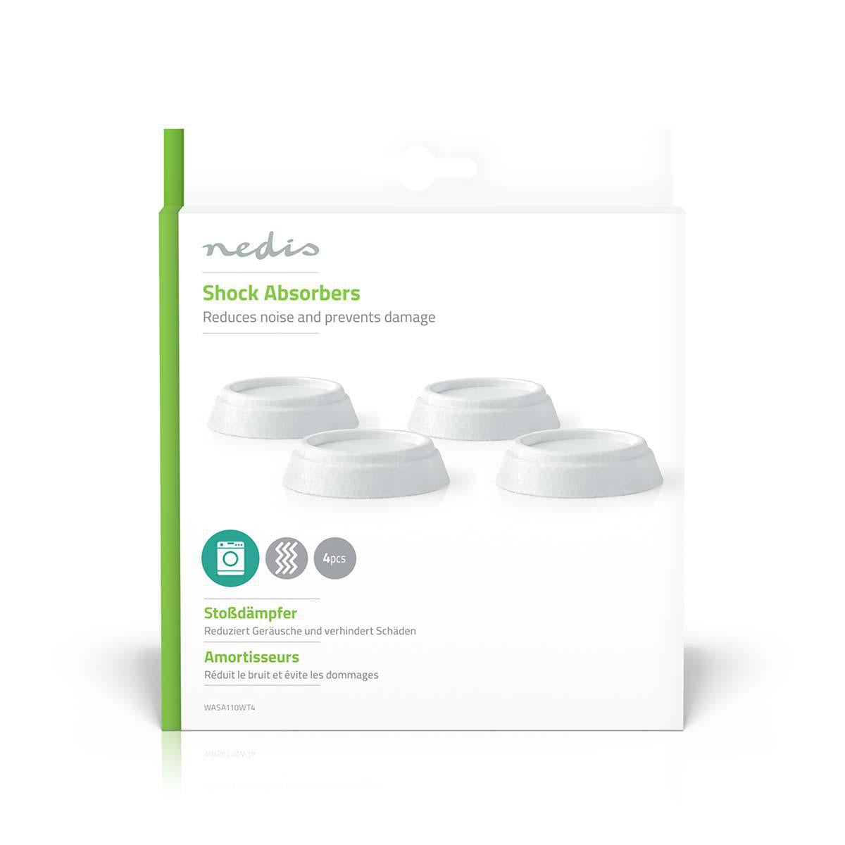 Anti vibration damper | Fits: Universal | 4 pcs. | White | Plastic