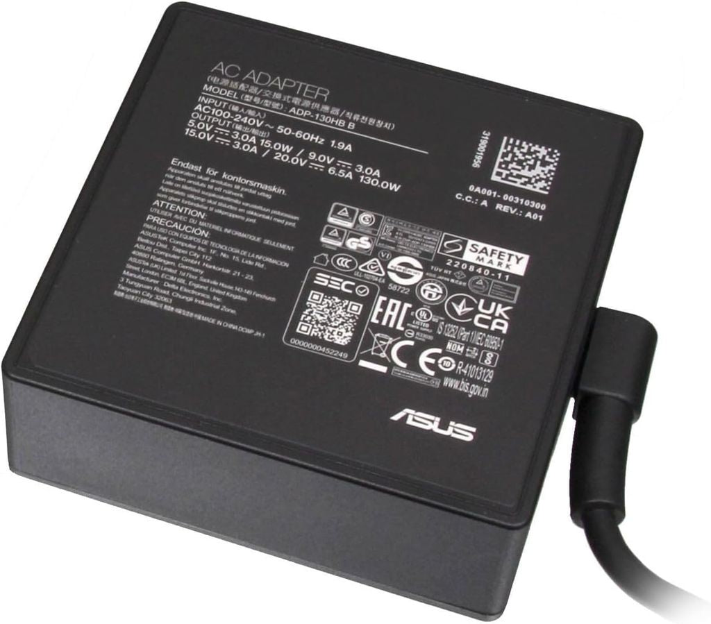 Asus AC Adapter 130W, 6.5A, 20V, USB-C