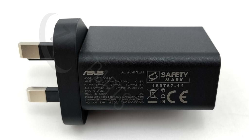 Asus Adapter 30W 5V/3A 2-Pin Black USB-C UK Type