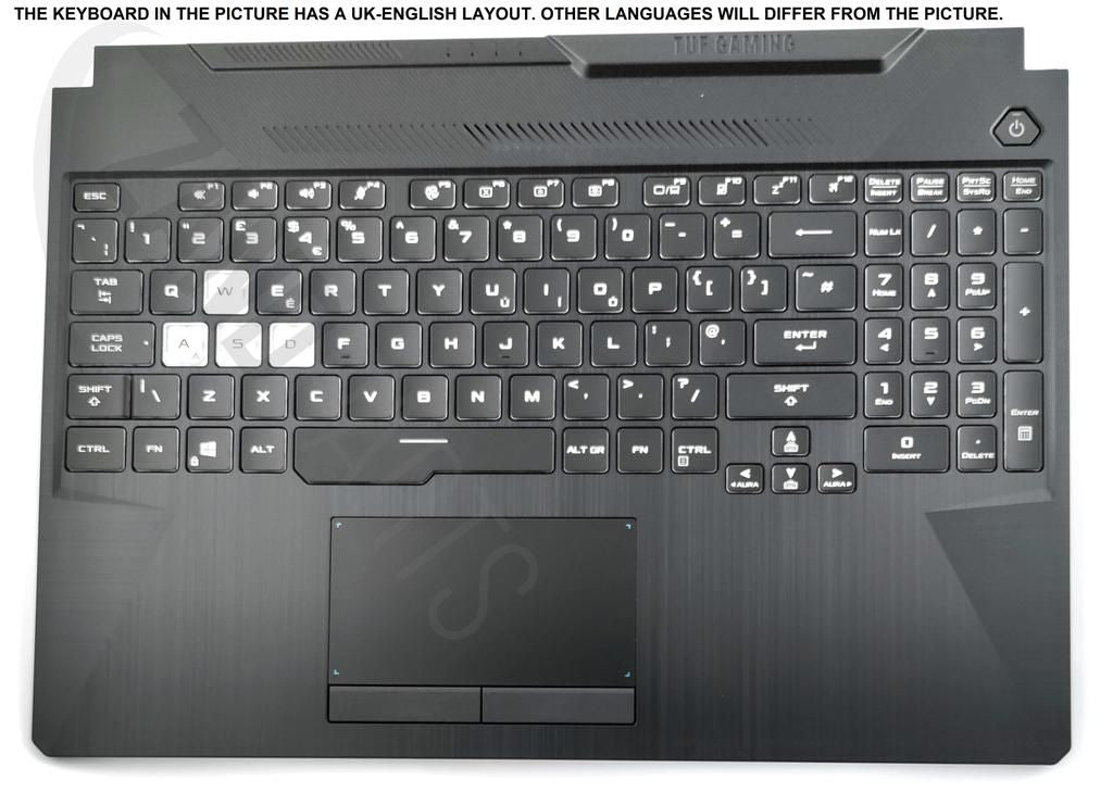 Asus FA506IV-1D Keyboard (UK-English) Module/AS (Backlight & Touchpad)
