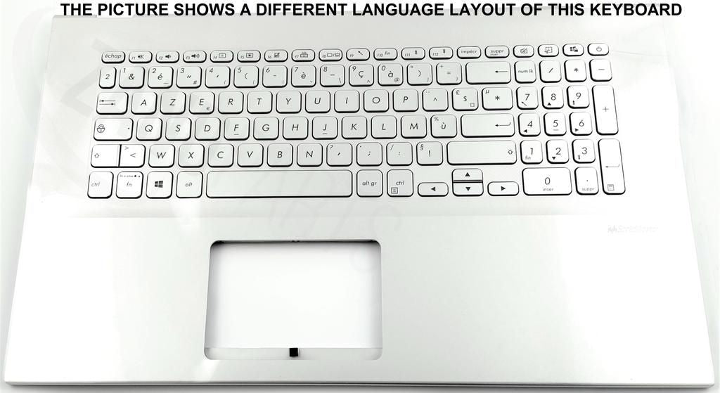 Asus X712FA-8S Keyboard (US-English International) Module/AS (Backlight)