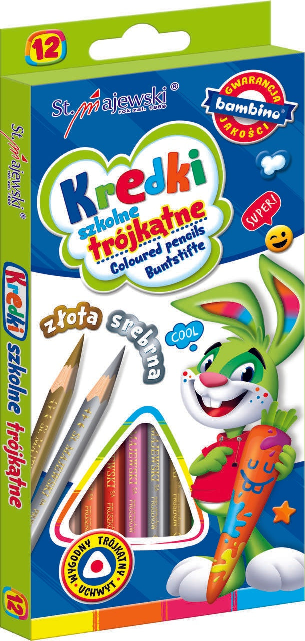 BAMBINO School triangular pencils 12 colours