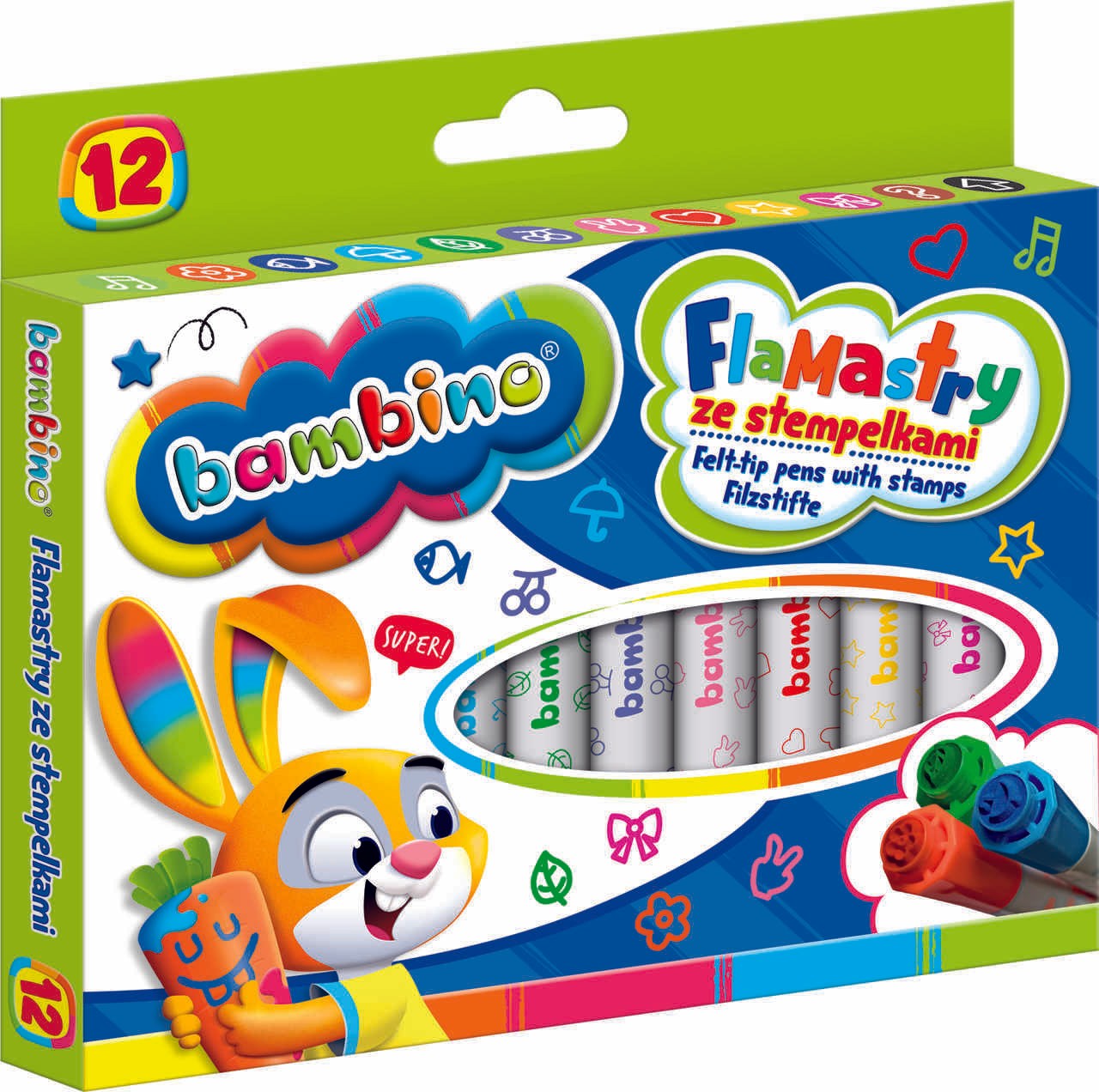BAMBINO Stamping Pens 12 colours