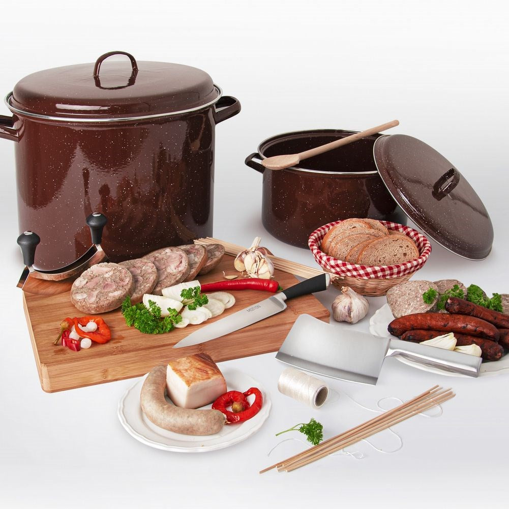 BROWN 36 cm enameled lid