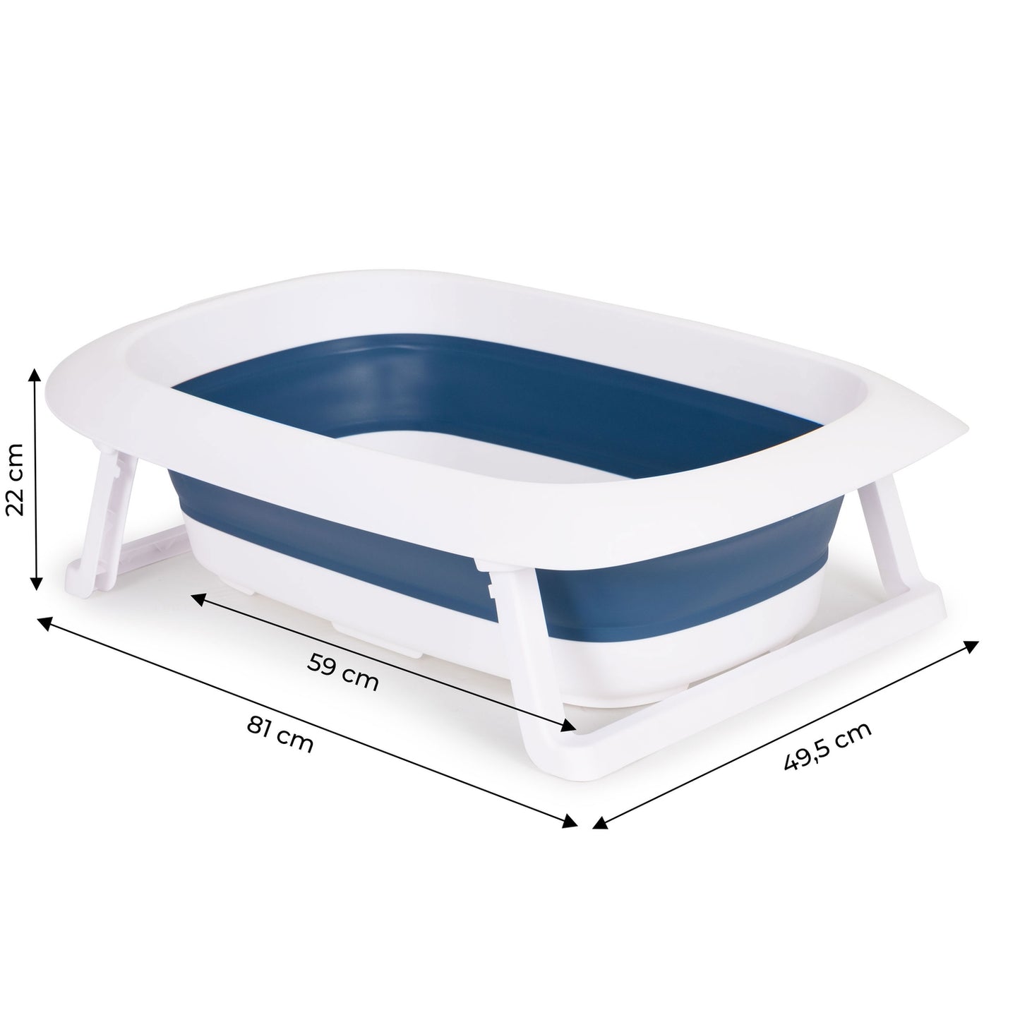 Baby bath folding bathtub with drain - Fudge