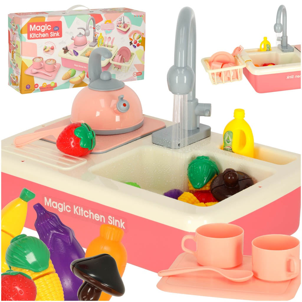 Baby sink with accessories XXL pink