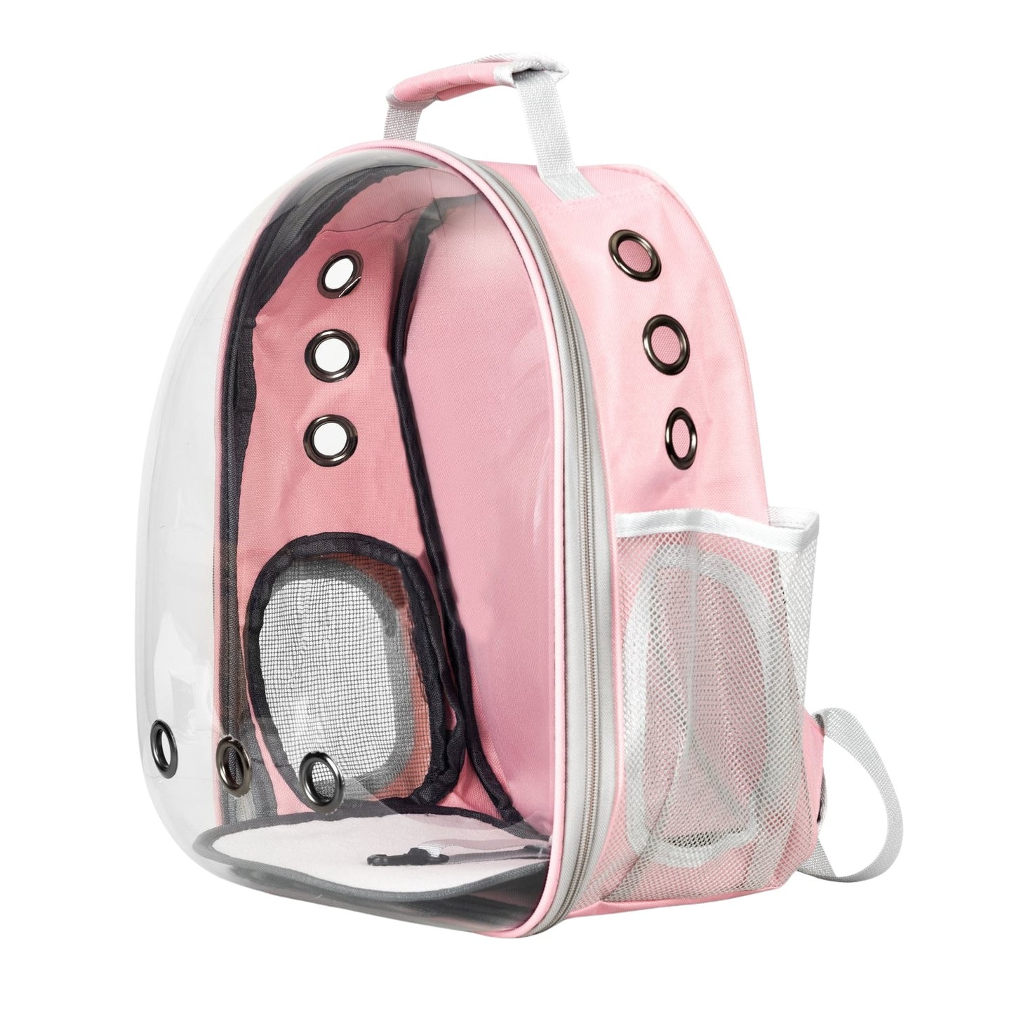 Backpack carrier with glass for cat dog travel bag