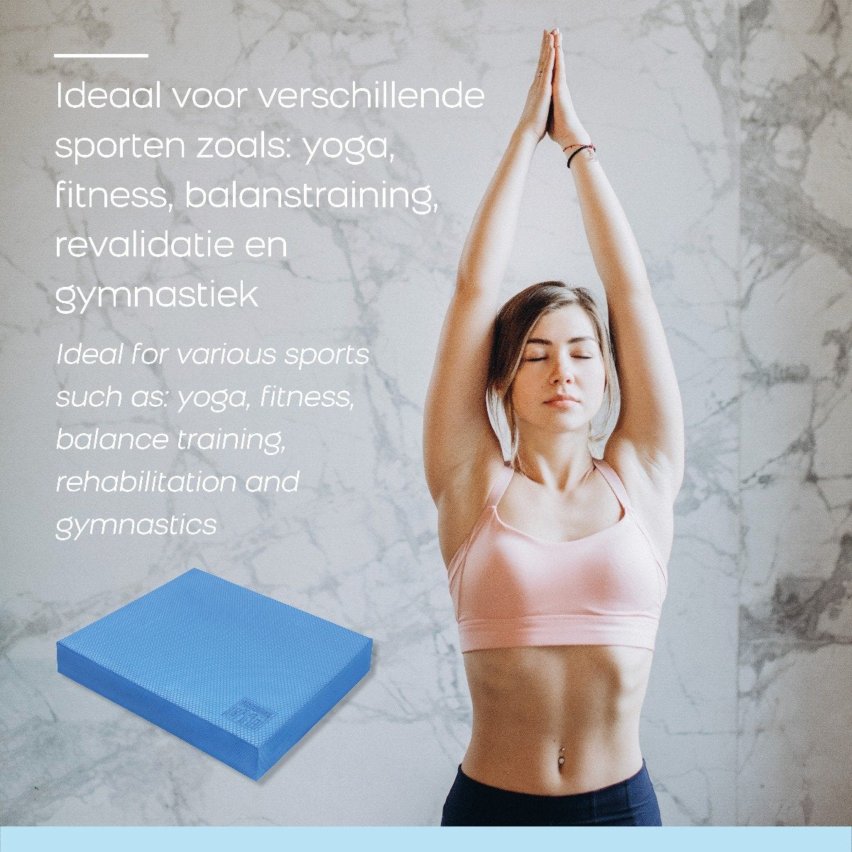 Balance Pad for Core Stability, Pink, 38x32.5x6 cm
