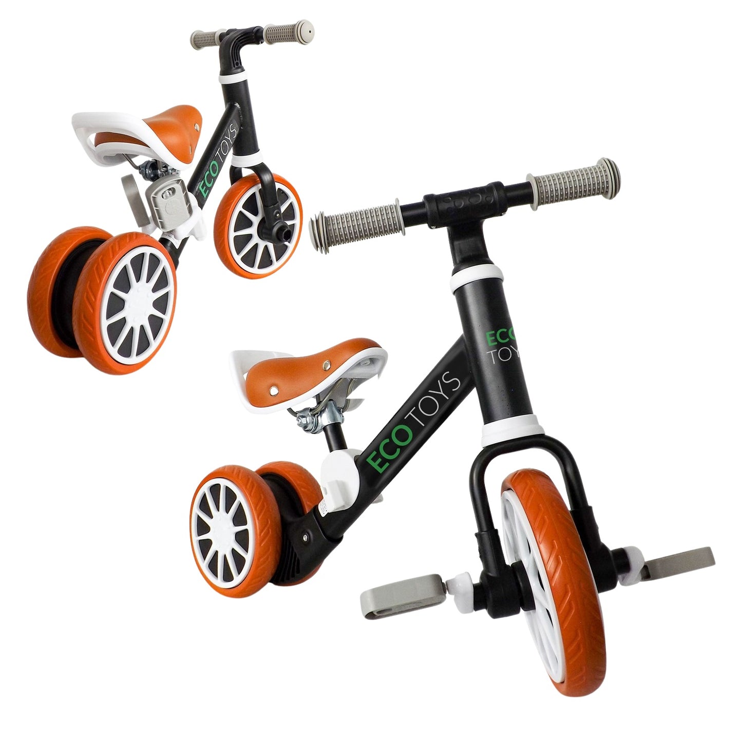 Balance bike, ride-on bike, with pedals, 2 in 1, black, ECOTOYS