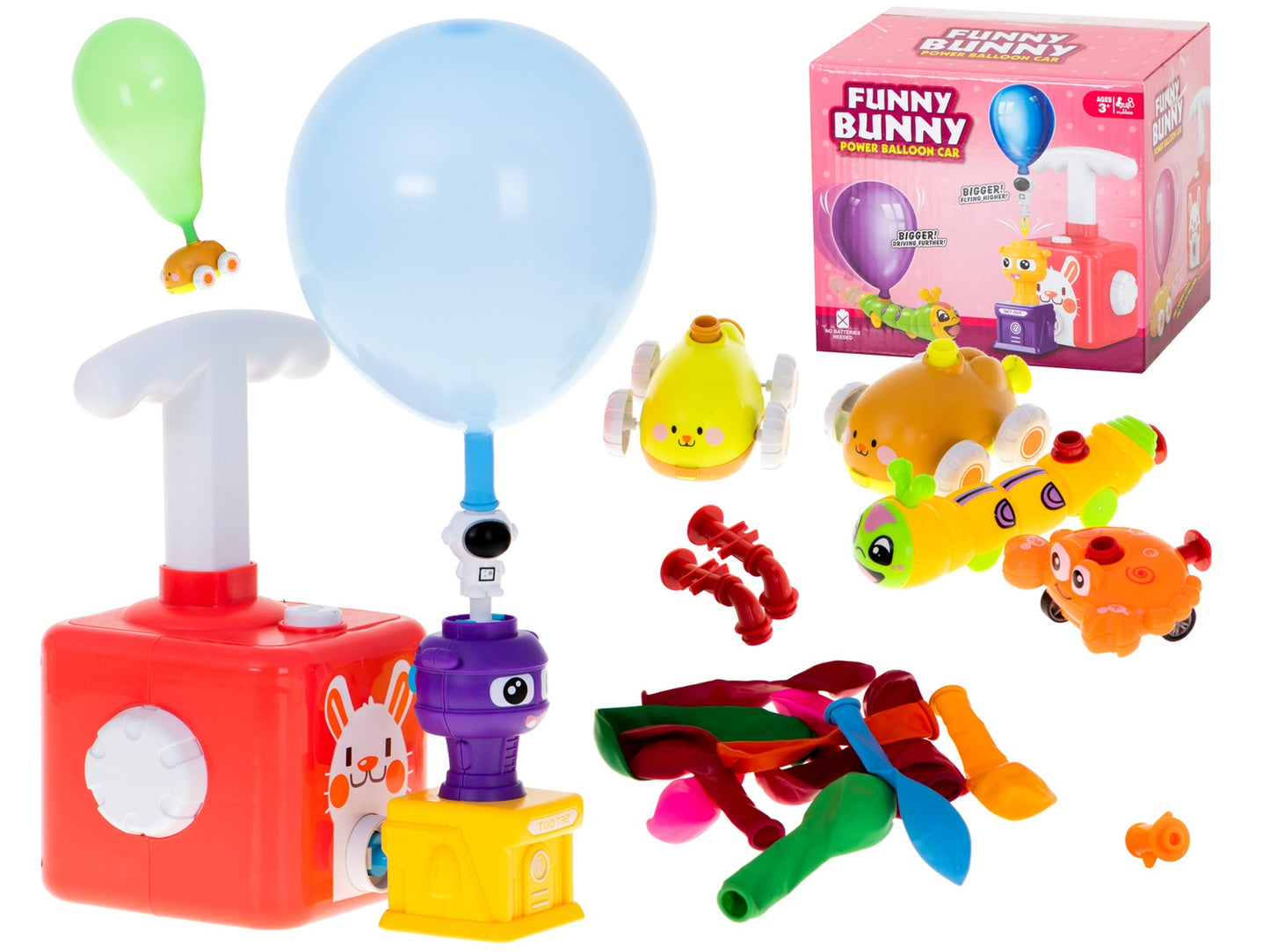 Balloon launcher aerodynamic car rabbit