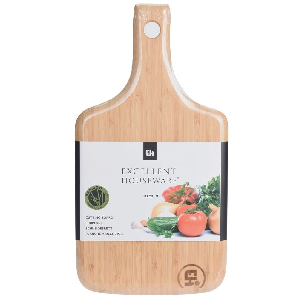 Bamboo cutting board for cutting and serving
