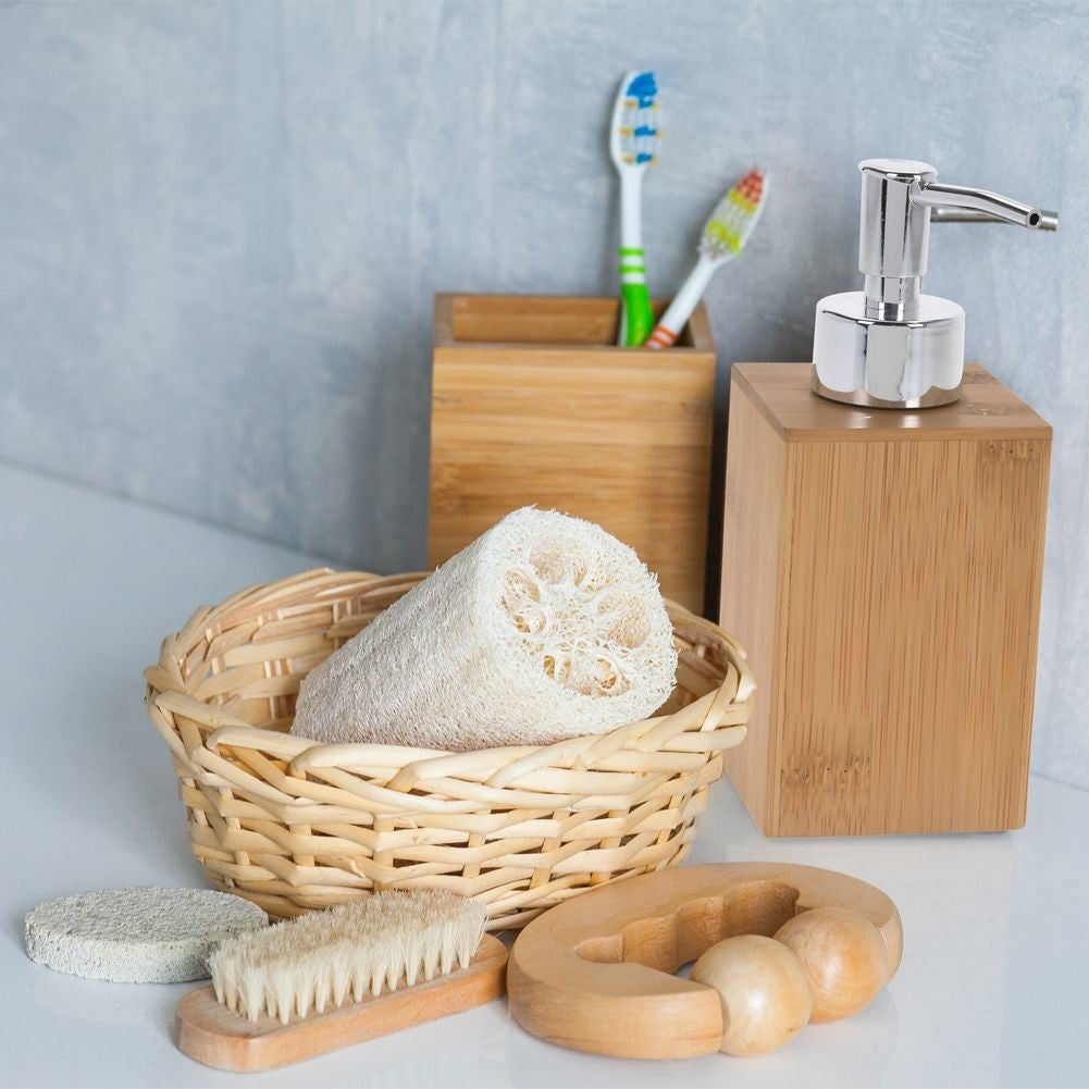 Bamboo soap pump for kitchen & bathroom, durable and stylish