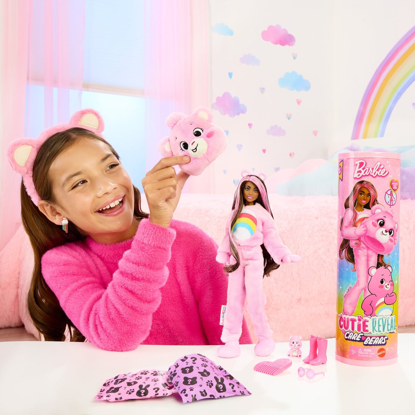 Barbie Cutie Reveal Care Bears Pink