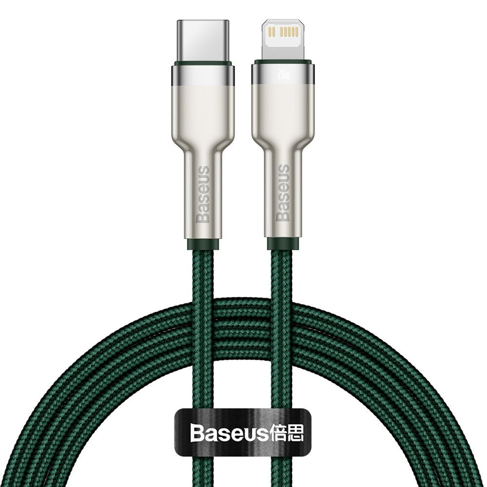 Baseus Cafule Metal USB-C to Lightning Cable PD, 20W, 1m - Green