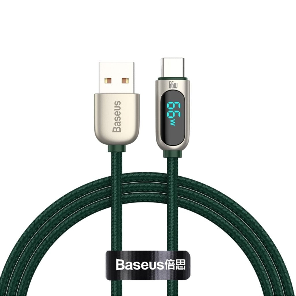 Baseus Display USB - USB-C Cable 66W, 1m - Green
