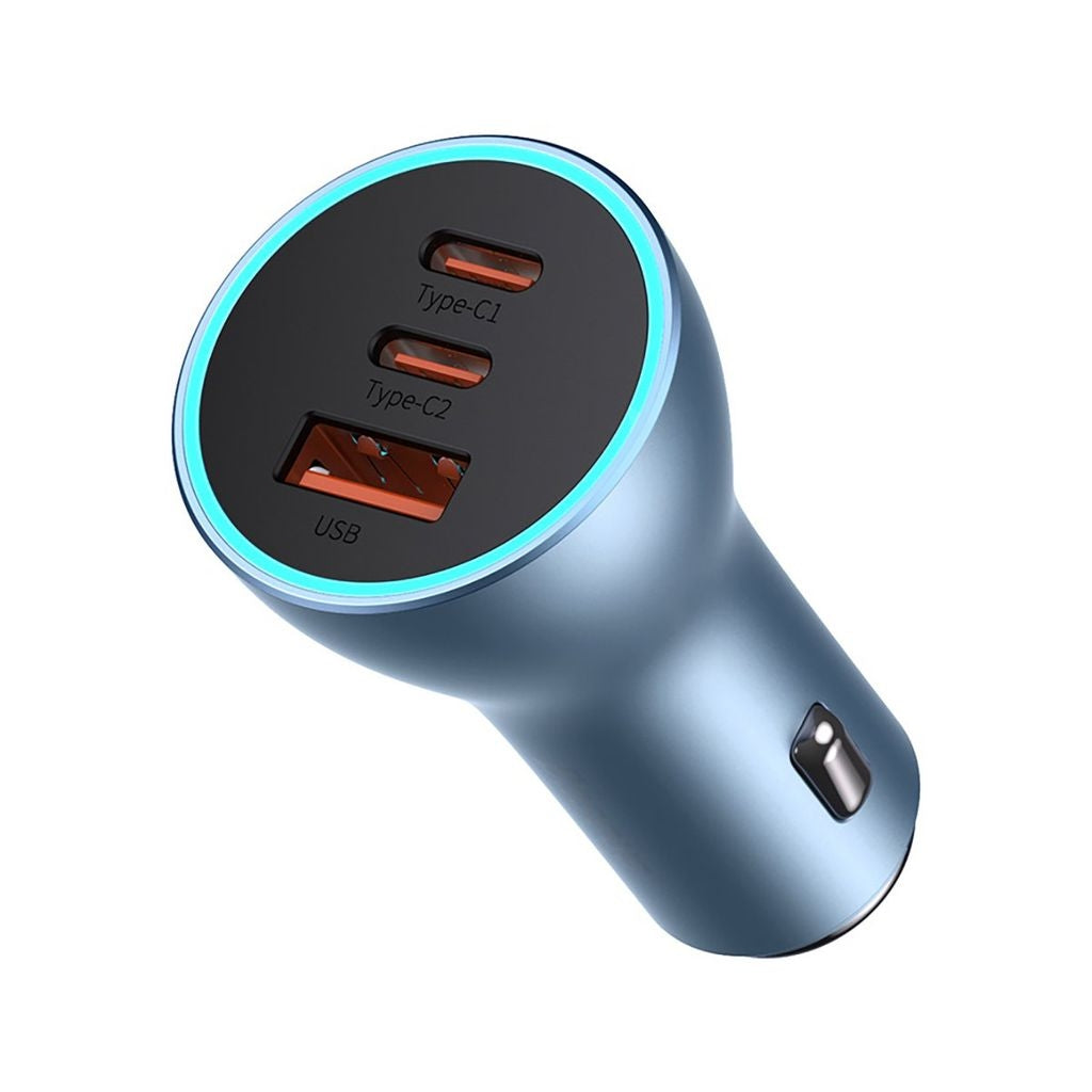 Baseus Golden Contactor Pro Triple Car Charger 65W - Blue