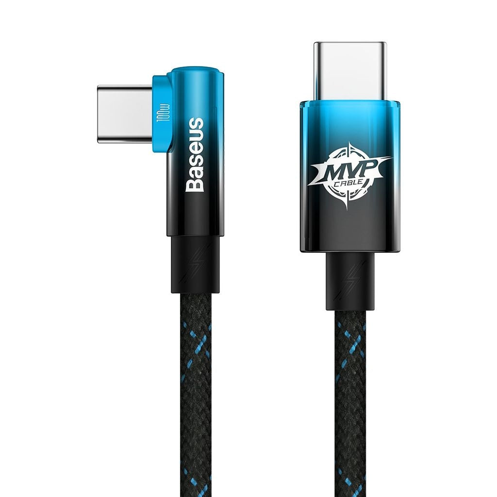 Baseus MVP 2 USB-C - USB-C Cable, 1m, 100W - Black/Blue