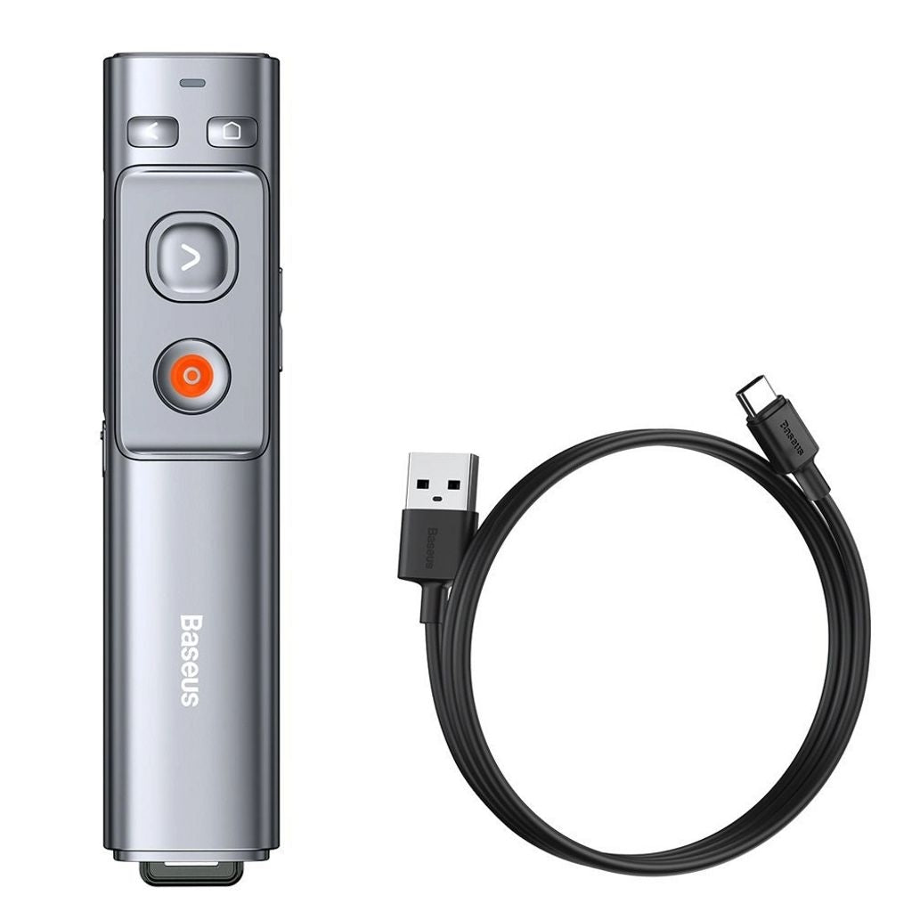 Baseus Orange Dot Wireless Laser Pointer for Presentations, rechargeable - Gray