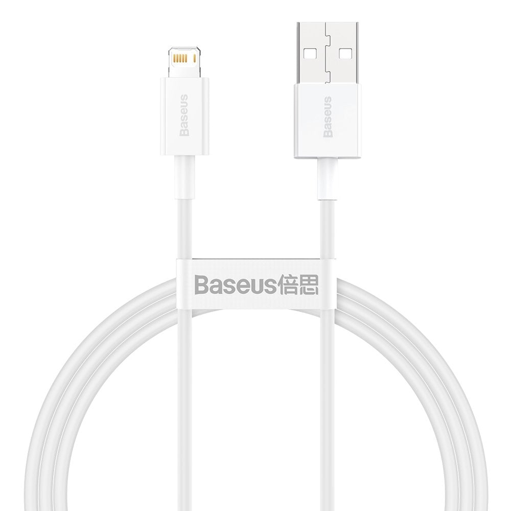 Baseus Superior Fast Charge USB-A to Lightning Cable, 2.4A, 1m - White